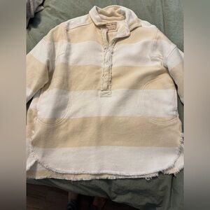 Free People-We The Free Cream and White Arizona Sky pullover